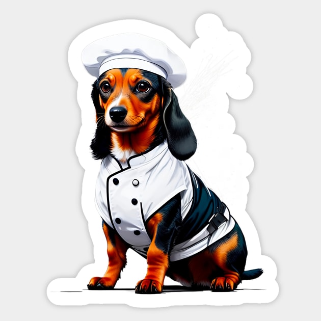 Sous Wiener: The Adorable Assistant Chef Sticker by fur-niche